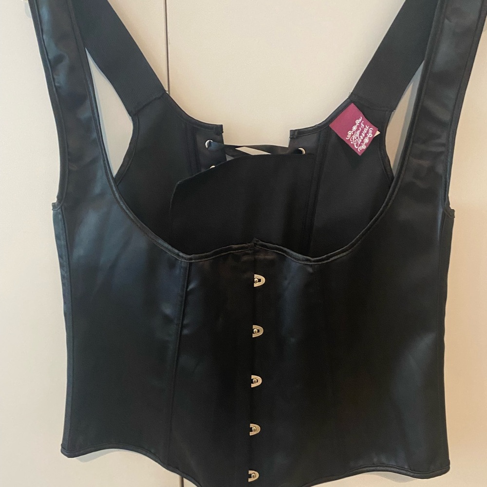 Black Satin corset size L